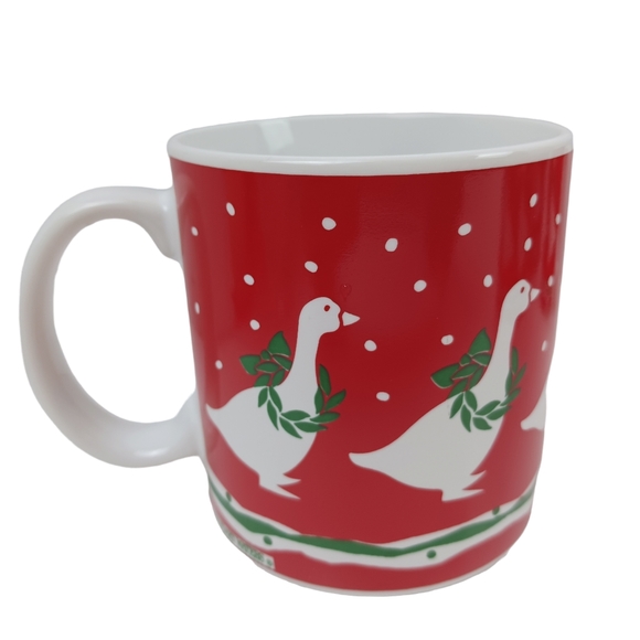 Vintage Dayton Hudson Christmas mugs set of 4 ducks 1987 Boundary Waters - Picture 5 of 12